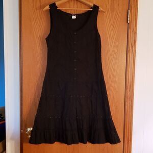 NWOT JFW Just for Wraps Black Boho Sleeveless Dress Jr Sz 9